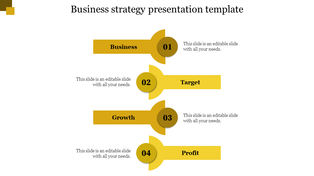 business strategy presentation template-Yellow